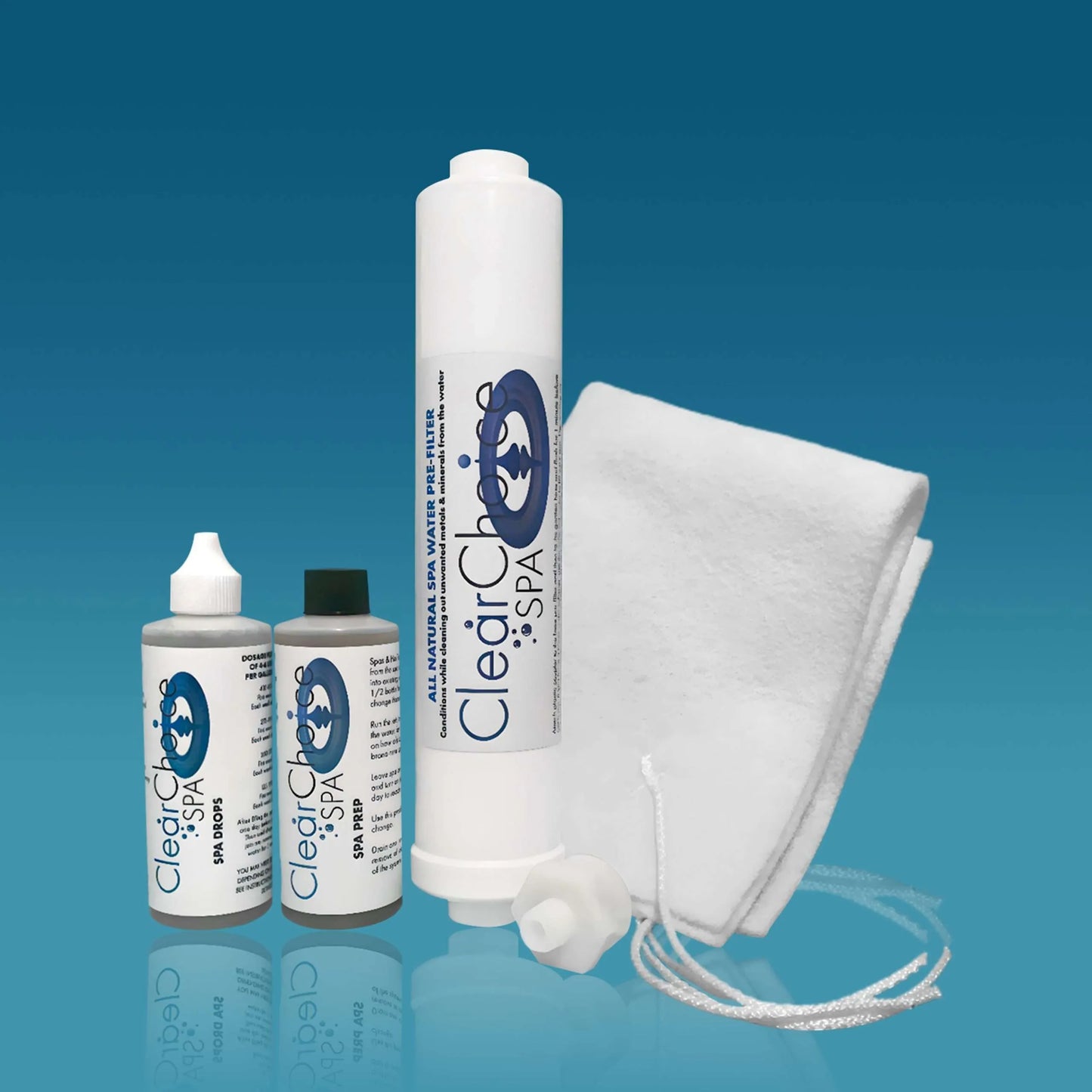 Clear Choice Natural Hot Tub Treatment Kit with Micron Sleeve