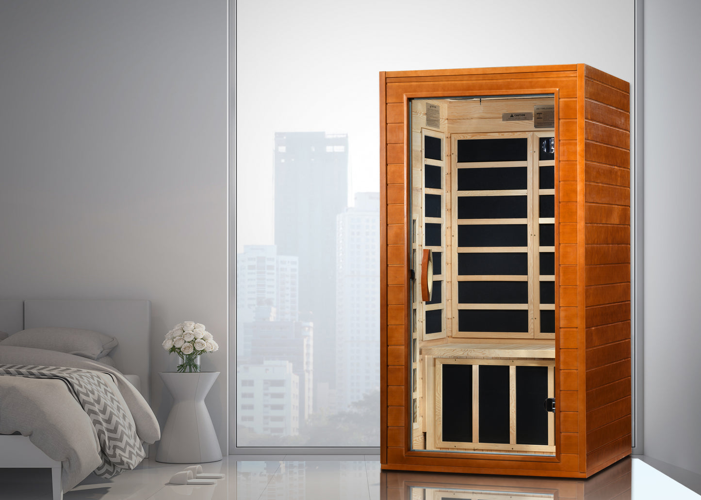 Dynamic Avila 1-2-person Low EMF FAR Infrared Sauna - Canadian Hemlock