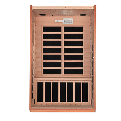 Dynamic Cordoba 2-person Low EMF  FAR Infrared Sauna - Canadian Hemlock