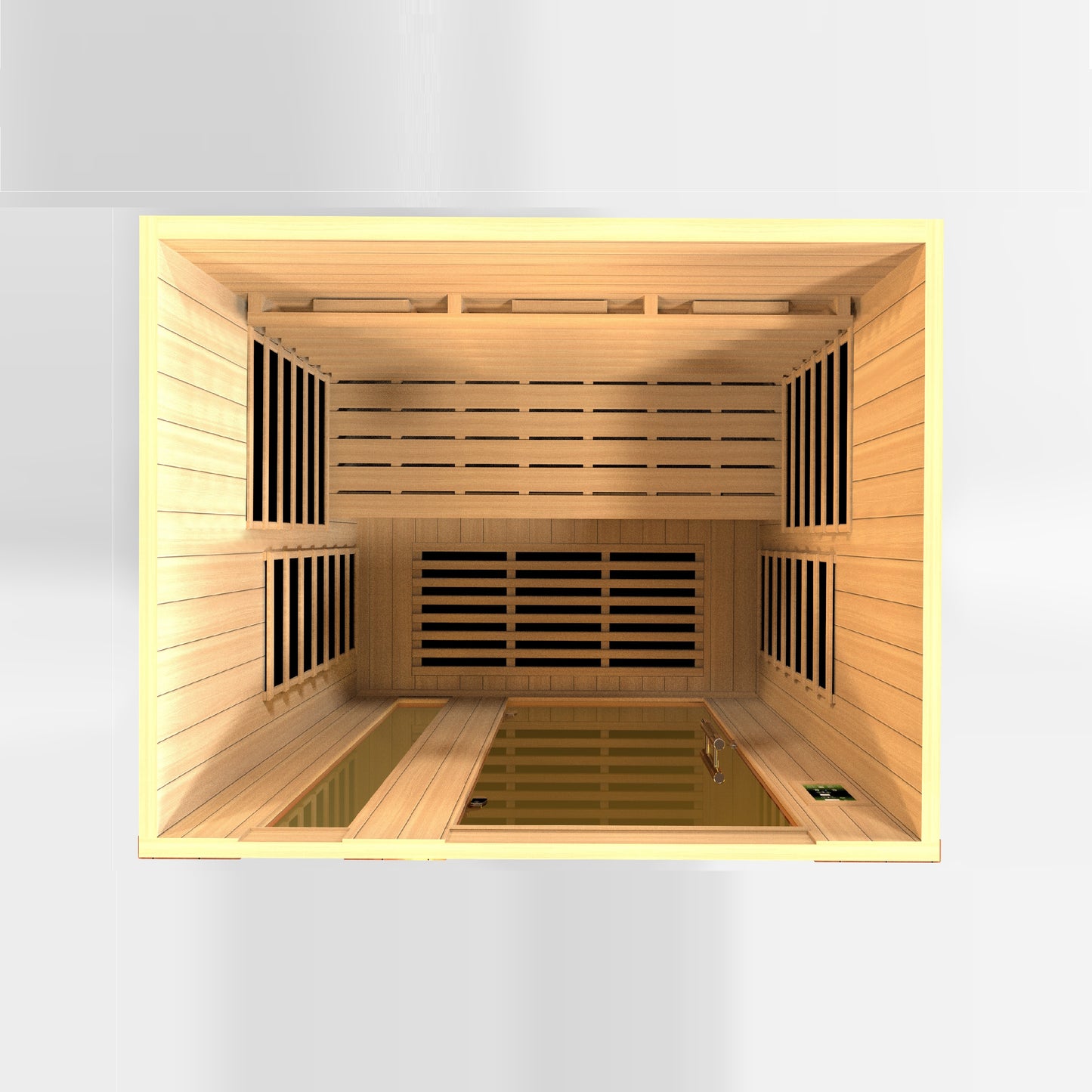 Dynamic Lugano 3-Person Full Spectrum Near Zero EMF FAR Infrared Sauna - Canadian Hemlock