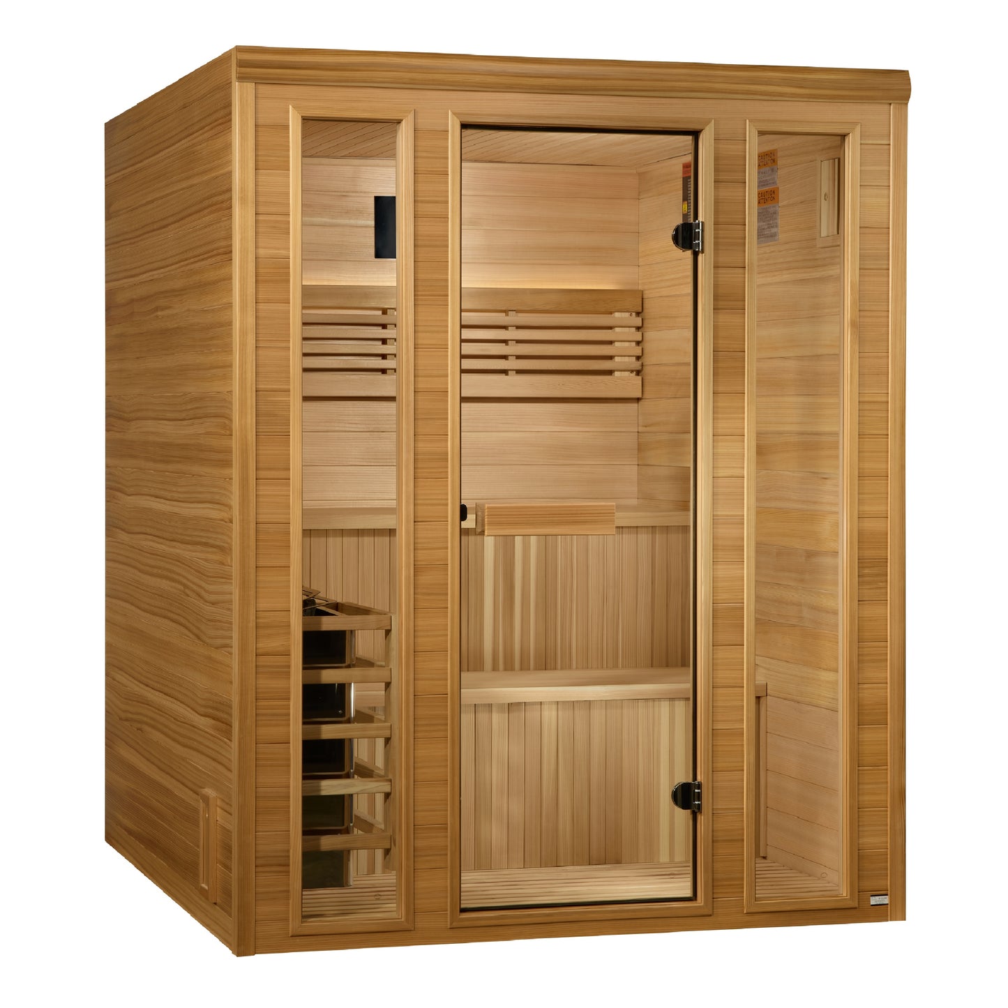 Golden Designs 2025 Engelberg Edition 4 - 6 Person Traditional Steam Sauna - Pacific Cedar