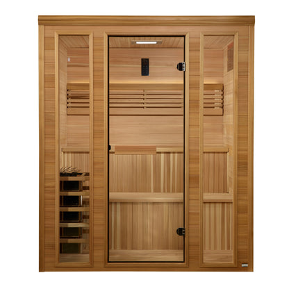Golden Designs 2025 Engelberg Edition 4 - 6 Person Traditional Steam Sauna - Pacific Cedar