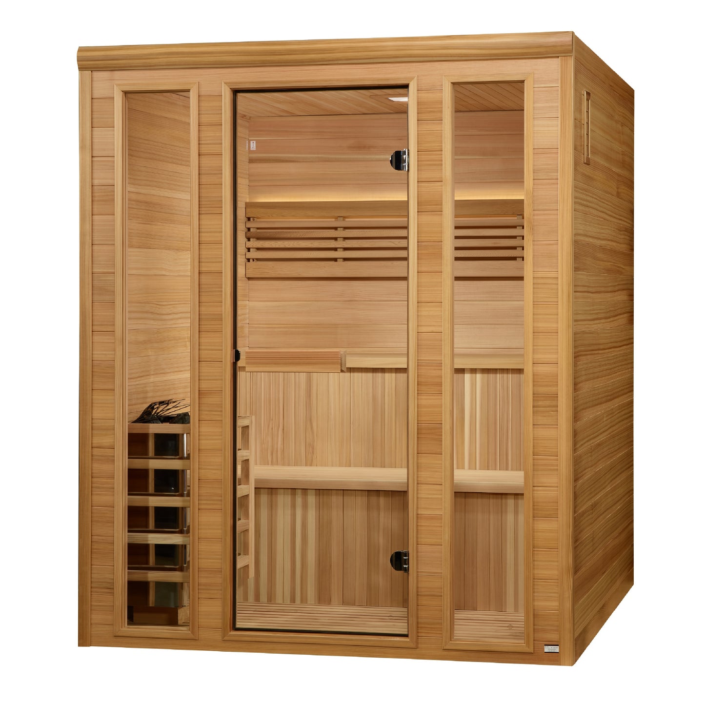 Golden Designs 2025 Engelberg Edition 4 - 6 Person Traditional Steam Sauna - Pacific Cedar