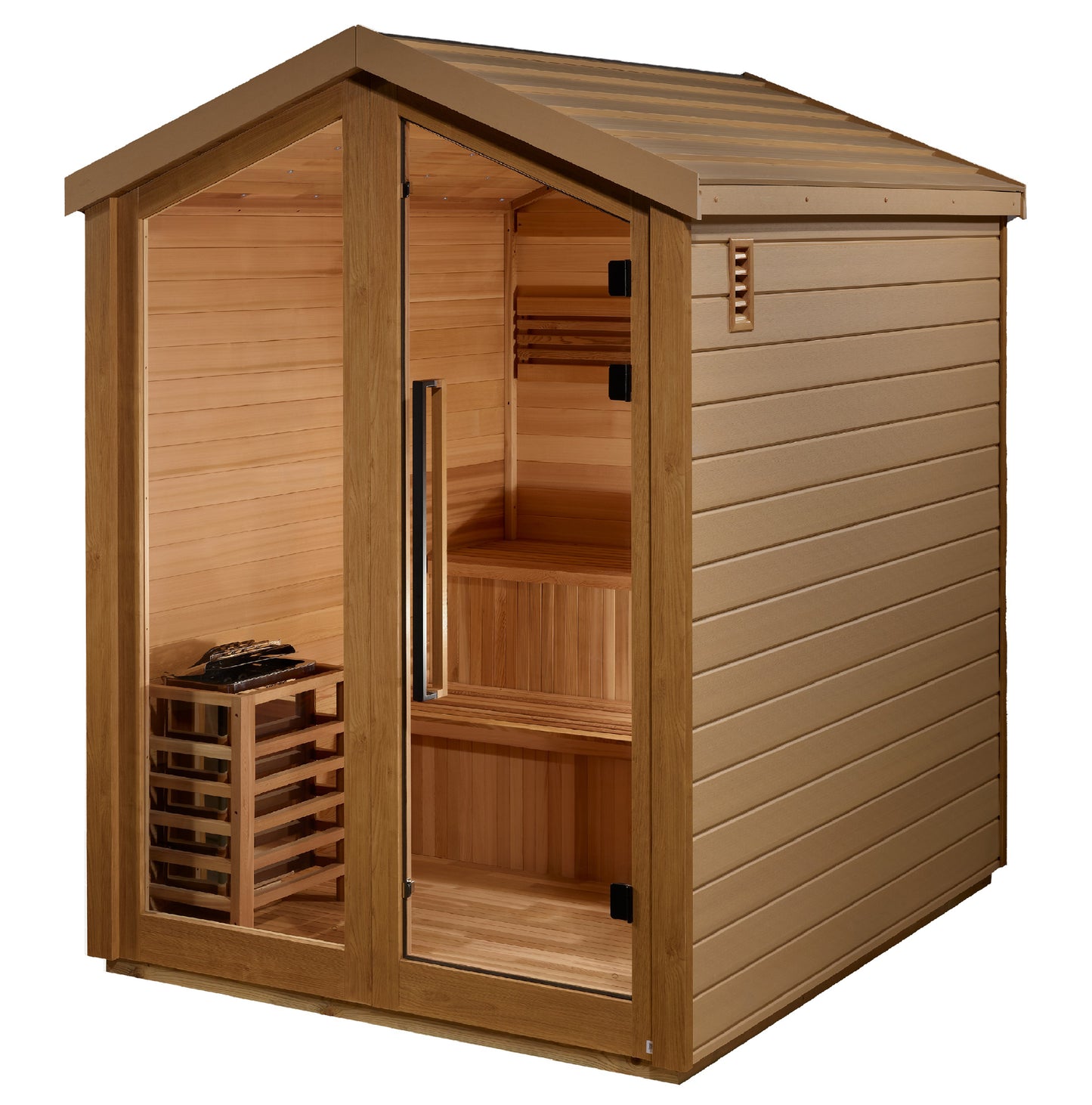 Golden Designs Savonlinna 3 Person Outdoor Traditional Sauna - Canadian Red Cedar