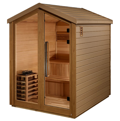 Golden Designs Savonlinna 3 Person Outdoor Traditional Sauna - Canadian Red Cedar