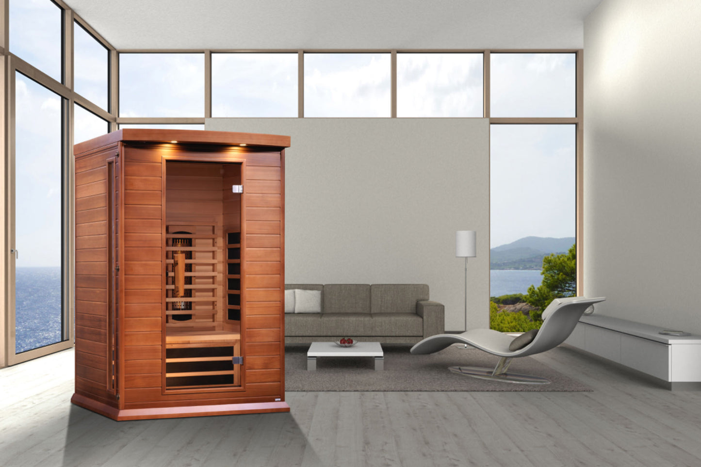Maxxus 2-Person Full Spectrum Near Zero EMF FAR Infrared Sauna Canadian Red Cedar